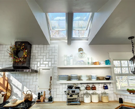 Beautiful Kitchen With New Skylights